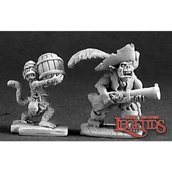 RPR03211 Goblin Pirate and Powder Monkey Miniature 25mm Heroic Scale Dark Heaven Legends Main Image