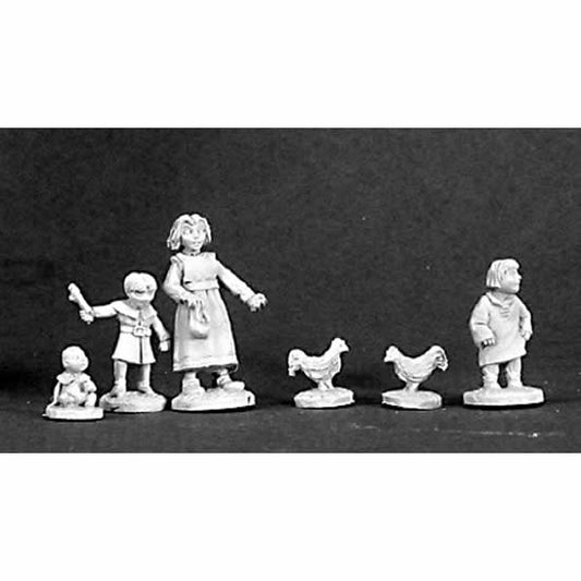 RPR03233 Townsfolk Children Miniature 25mm Heroic Scale Dark Heaven Main Image