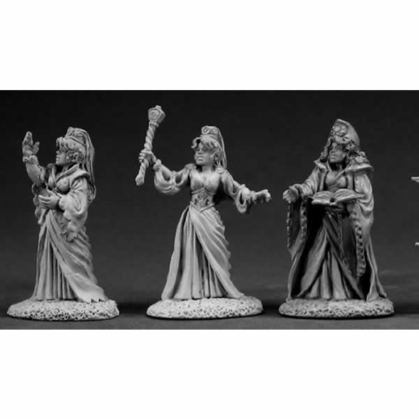 RPR03343 Classic Female Wizards Miniature 25mm Heroic Scale Main Image