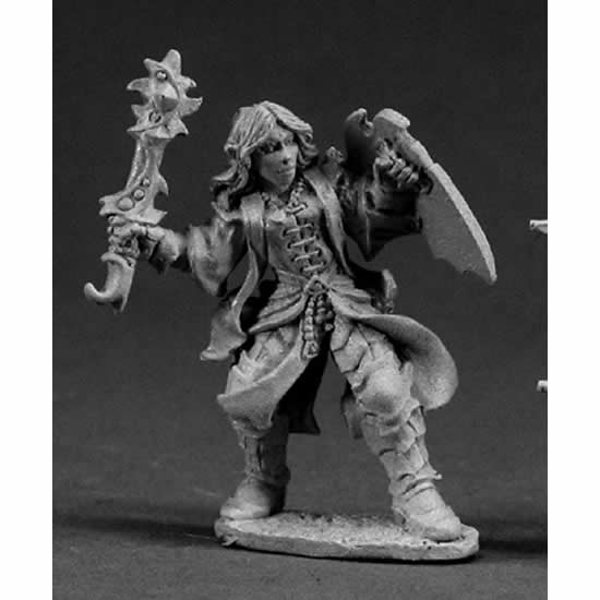 RPR03347 Larodin Dark Elf Cleric Miniature 25mm Heroic Scale Main Image