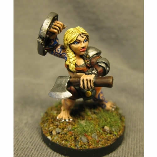 RPR03363 Dannin Deepaxe Female Dwarf Miniature 25mm Heroic Scale 3rd Image