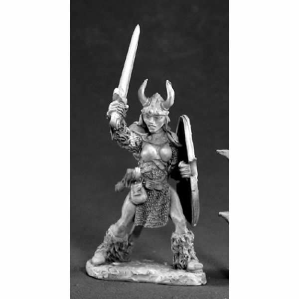 RPR03384 Ingrid Female Viking Warrior Miniature 25mm Heroic Scale Main Image