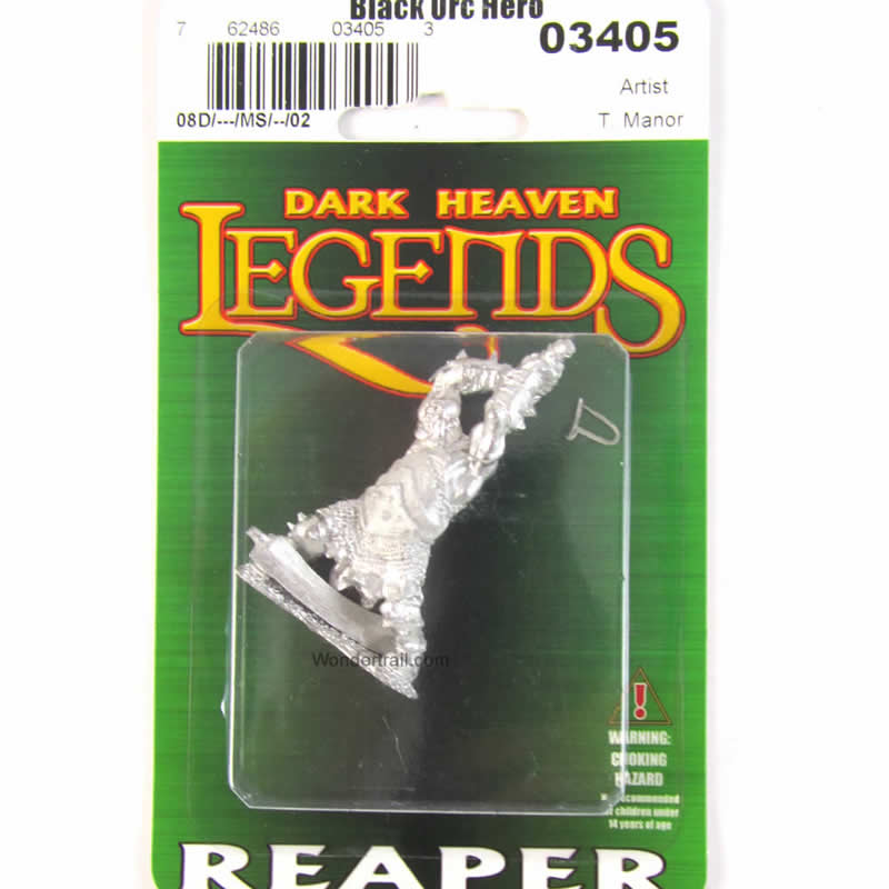 RPR03405 Black Orc Hero Miniature 25mm Heroic Scale Dark Heaven 3rd Image