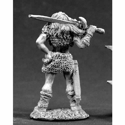 RPR03409 Nadia of the Blade Female Barbarian Miniature 25mm Scale 2nd Image