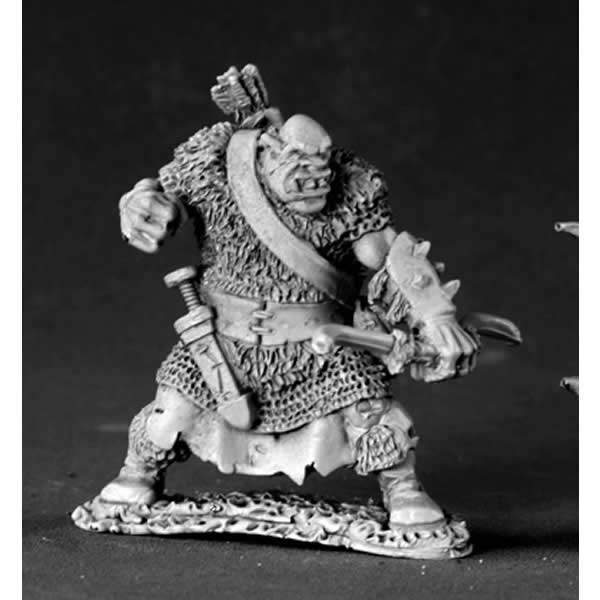 RPR03429 Black Orc Archer Miniature 25mm Heroic Scale Dark Heaven Main Image