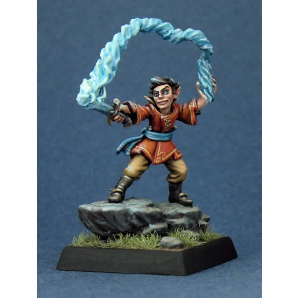 RPR03433 Corim the Kestrel Gnome Sorcerer Miniature 25mm Heroic Scale Main Image