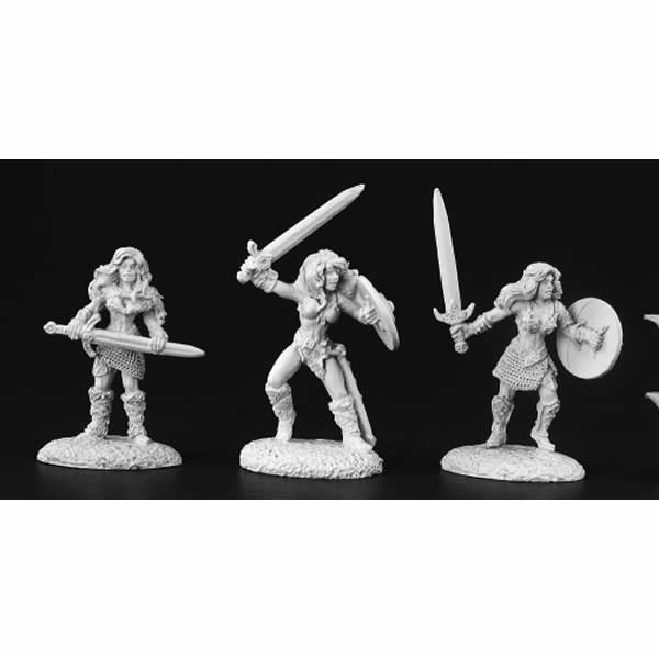 RPR03448 Female Barbarians Miniature 25mm Heroic Scale Dark Heaven Main Image