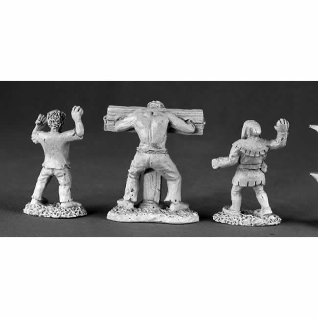 RPR03472 Townsfolk XII Pillory and Kids Miniature 25mm Heroic Scale 3rd Image