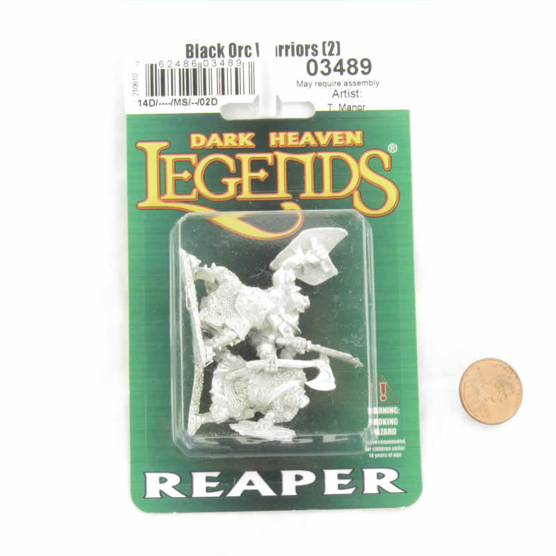RPR03489 Black Orc Warriors Miniature 25mm Heroic Scale Figure Dark Heaven Legends 2nd Image