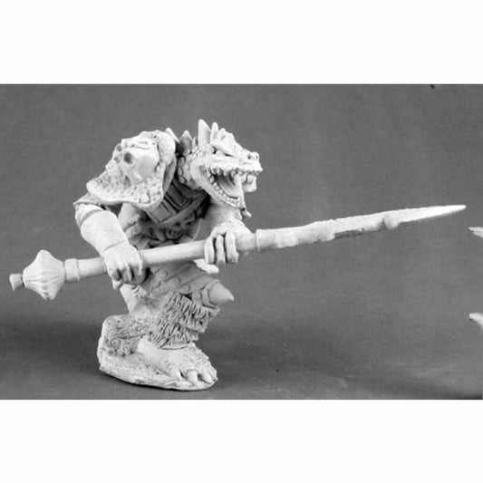 RPR03513 Kriv Blackspear Dragonman Barbarian Miniature 25mm Scale Main Image