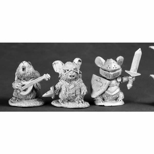 RPR03542 Mousling Heroes Bard Thief Knight Miniature 25mm Heroic Scale Main Image