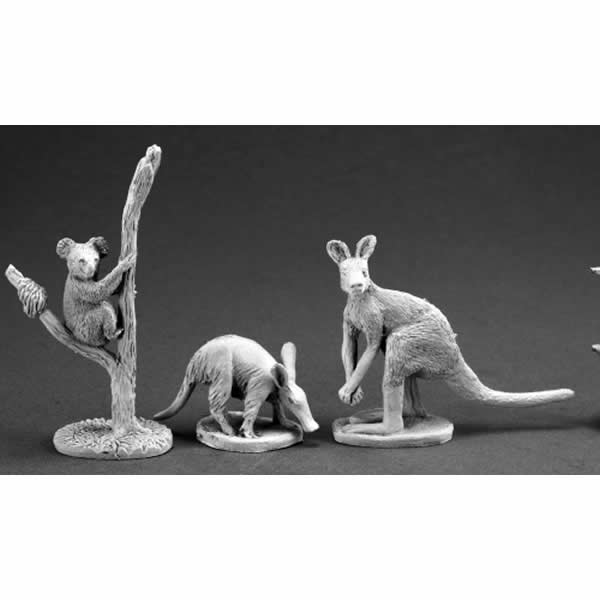 RPR03589 Aardvark Kangaroo Koala Miniature 25mm Heroic Scale Main Image