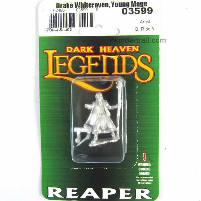 RPR03599 Drake Whiteraven Young Mage Miniature 25mm Heroic Scale 2nd Image
