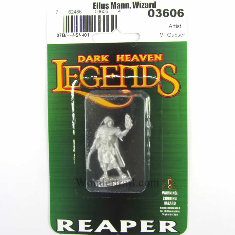 RPR03606 Ellus Mann Wizard Miniature 25mm Heroic Scale Dark Heaven 2nd Image