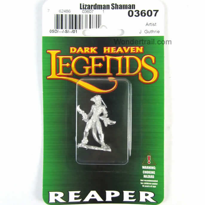 RPR03607 Lizardman Shaman Miniature 25mm Heroic Scale Dark Heaven 2nd Image