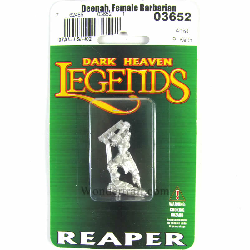 RPR03652 Deenah Female Barbarian Miniature 25mm Heroic Scale 2nd Image