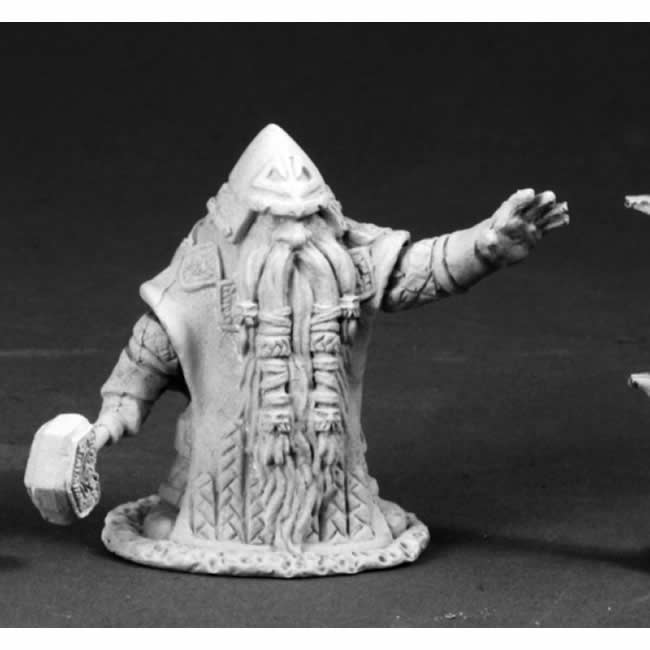 RPR03663 Grimm Grayrune Dwarf Priest Miniature 25mm Heroic Scale 3rd Image