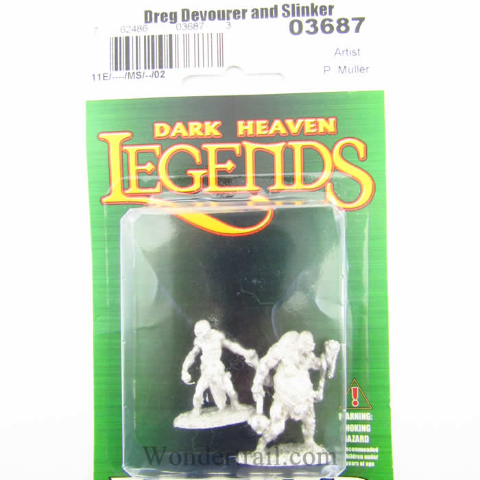 RPR03687 Dreg Devourer and Slinker Miniature 25mm Heroic Scale Dark Heaven Legends Reaper Miniatures 2nd Image