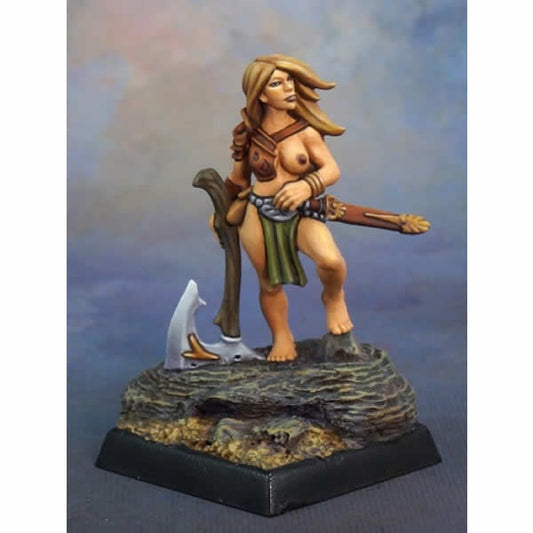 RPR03700 Tyrea Bronzelocks Female Barbarian Miniature 25mm Scale Main Image