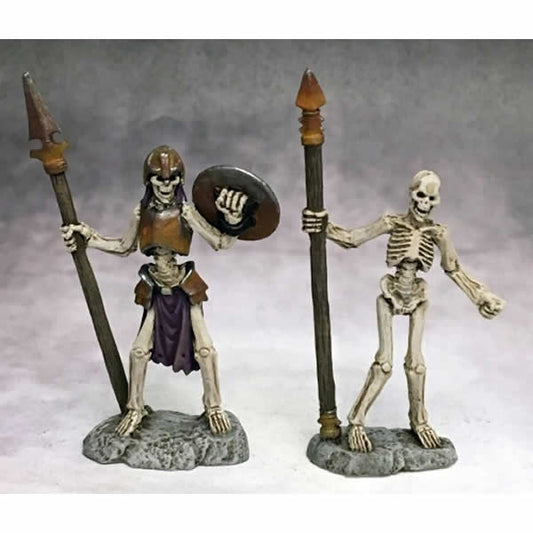 RPR03757 Skeleton Spearmen Set of 2 Miniatures 25mm Heroic Scale Main Image