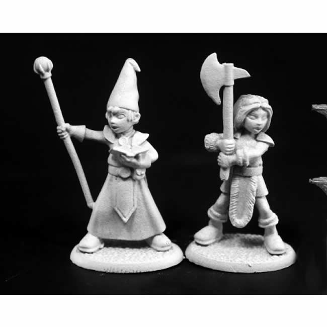 RPR03760 Wizard and Barbarian Kids No 1 Miniature 25mm Heroic Scale Main Image