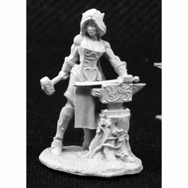 RPR03803 Larill Silverhand Elf Blacksmith Miniature 25mm Heroic Scale Main Image