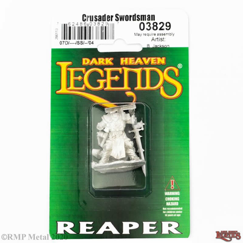 RPR03829 Crusader Swordsman Miniature 25mm Heroic Scale Dark Heaven 2nd Image