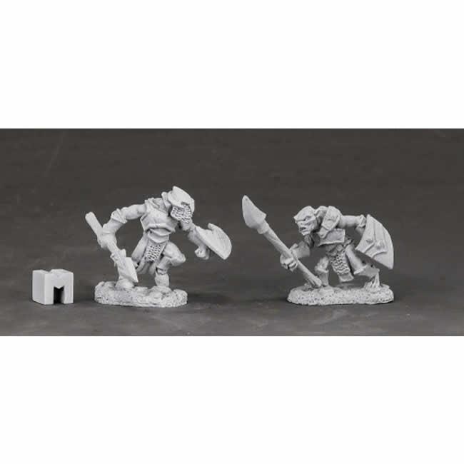 RPR03850 Armored Goblin Spearman Miniature 25mm Heroic Scale Main Image