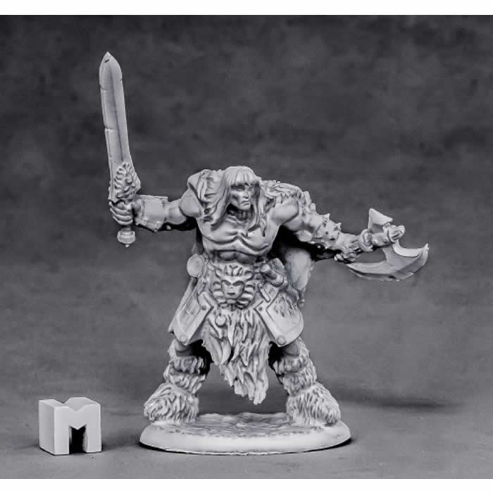 RPR03869 Ankoa Barbarian Hero Miniature 25mm Heroic Scale Main Image