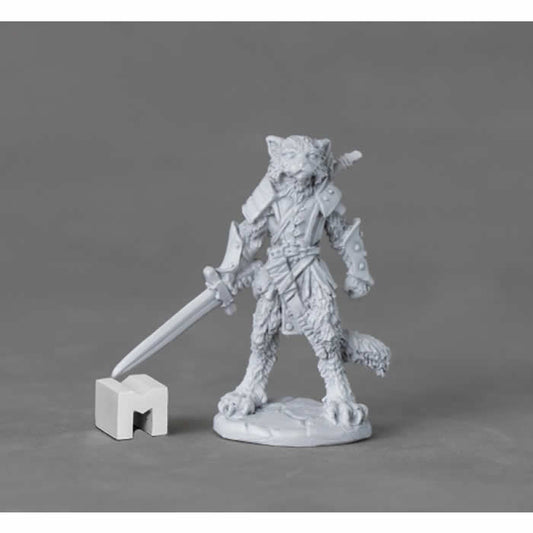 RPR03893 Mal Catfolk Warrior Miniature 25mm Heroic Scale Main Image