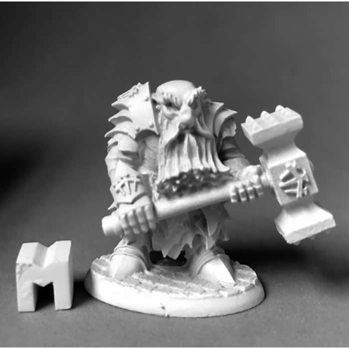 RPR03898 Dark Dwarf Pounder Fighter Miniature 25mm Heroic Scale Main Image