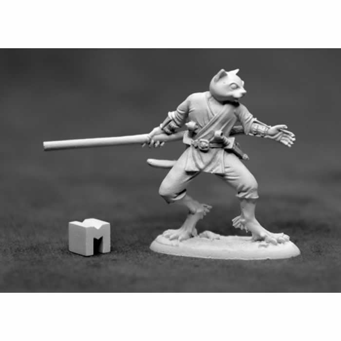 RPR03923 Swiftpaw Catfolk Monk Miniature 25mm Heroic Scale Main Image