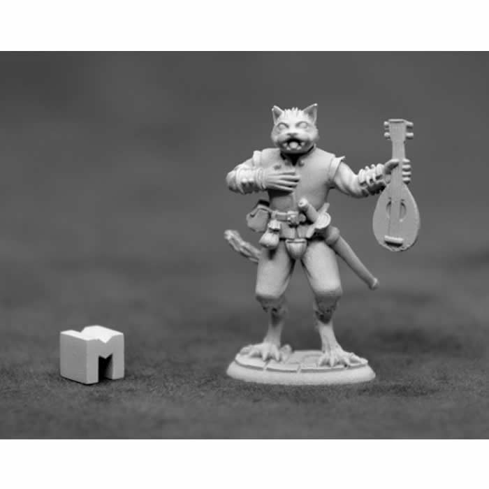 RPR03924 Trilladour Catfolk Bard Miniature 25mm Heroic Scale Main Image