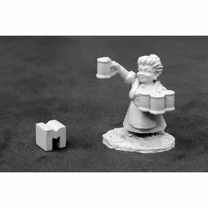 RPR03932 Poppy Cloverlocks Halfling Barmaid Miniature 25mm Heroic Scale Main Image