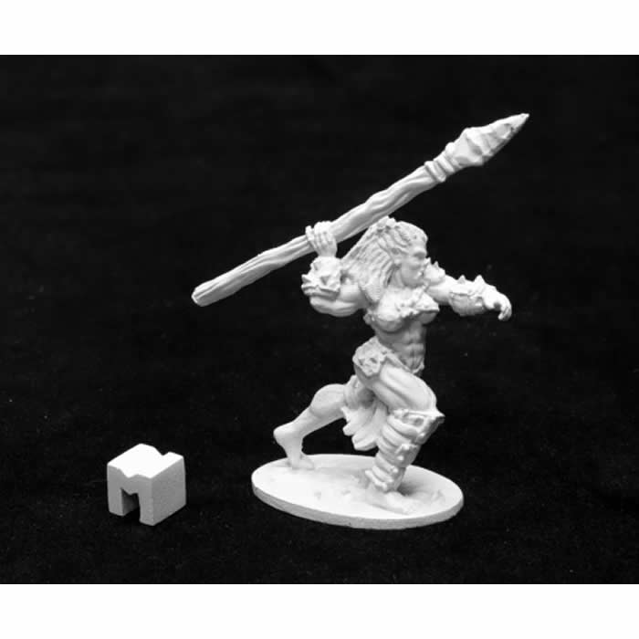 RPR03937 Jade Fire Spearmaiden Miniature 25mm Heroic Scale Main Image