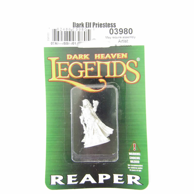 RPR03980 Dark Elf Priestess Miniature 25mm Heroic Scale Dark Heaven Legends 2nd Image