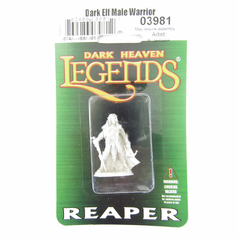 RPR03981 Dark Elf Male Warrior 25mm Heroic Scale Dark Heaven Legends 2nd Image