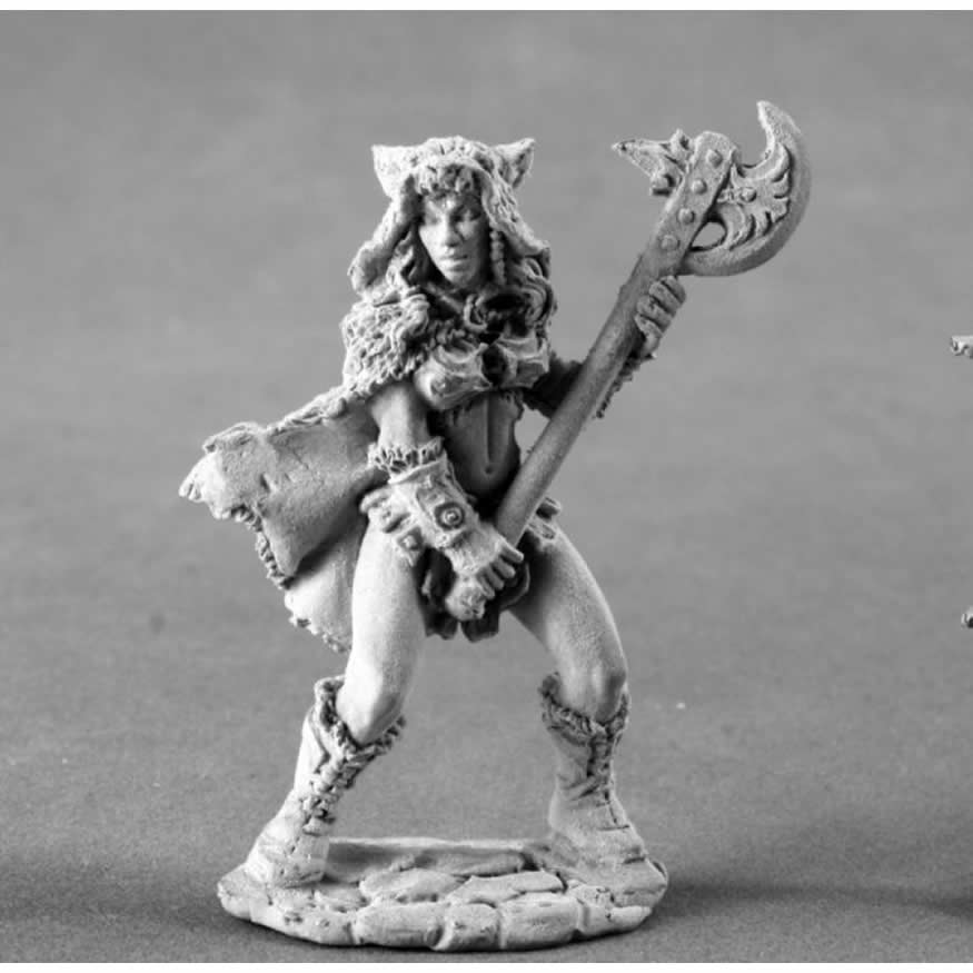 RPR04008 Kyrie Female Barbarian Miniature 25mm Heroic Scale Figure Main Image