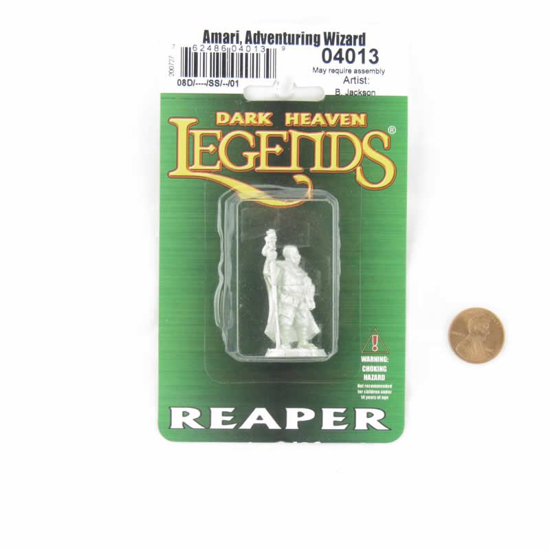 RPR04013 Amari Adventuring Wizard Miniature 25mm Heroic Scale Figure Dark Heaven Legends 2nd Image