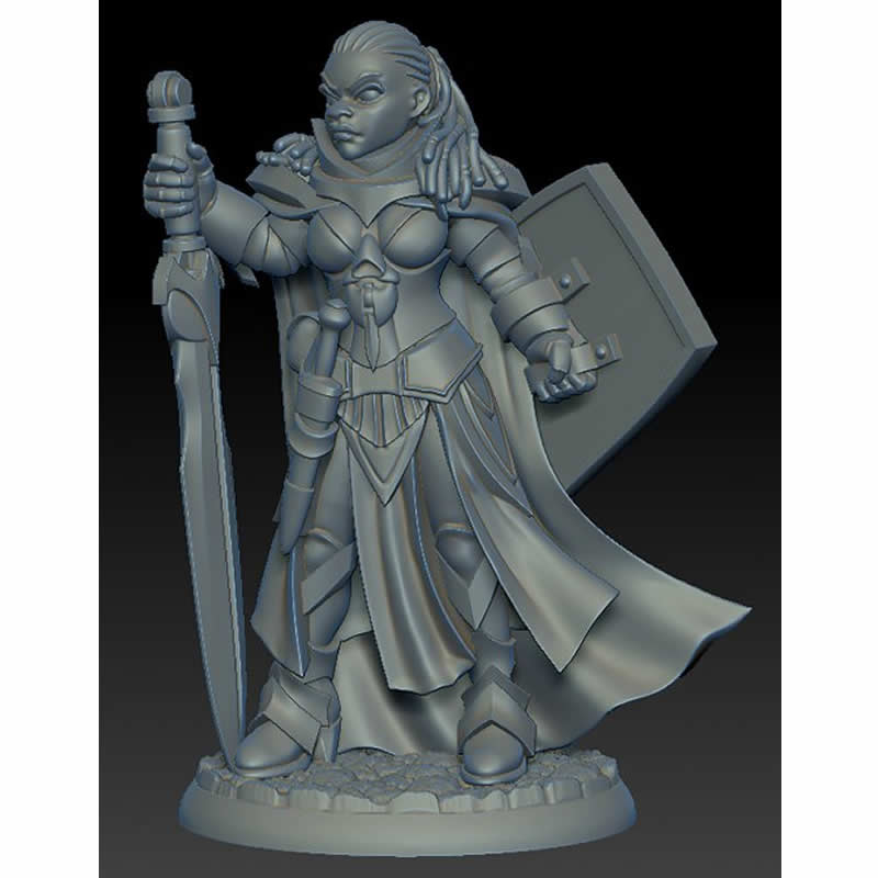 RPR04014 Jade Twinsuns Female Paladin Miniature 25mm Heroic Scale Figure Dark Heaven Legends 4th Image