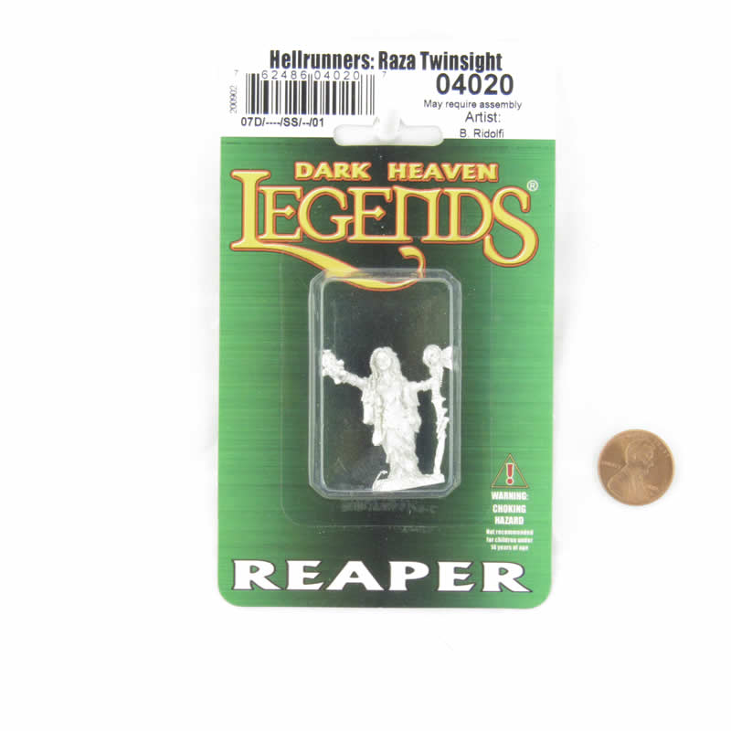 RPR04020 Hellrunners Raza Twinsight Hex Witch Miniature 25mm Heroic Scale Figure Dark Heaven Legends 2nd Image