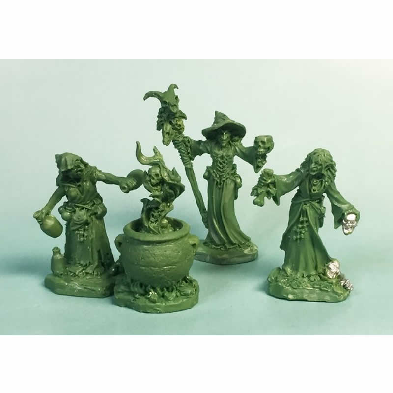 RPR04030 Witch Coven and Cauldron Miniature 25mm Heroic Scale Figure Dark Heaven Legends Main Image