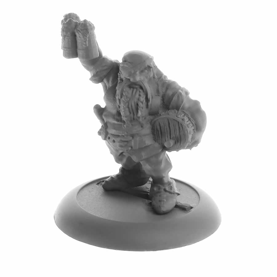 RPR04073 Dwarf Brewmaster Jalarak Leadbarrels Miniature 25mm Heroic Scale Figure Dark Heaven Legends Main Image