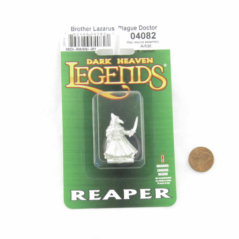 RPR04082 Brother Lazarus Plague Doctor Miniature 25mm Heroic Scale Figure Dark Heaven Legends 2nd Image