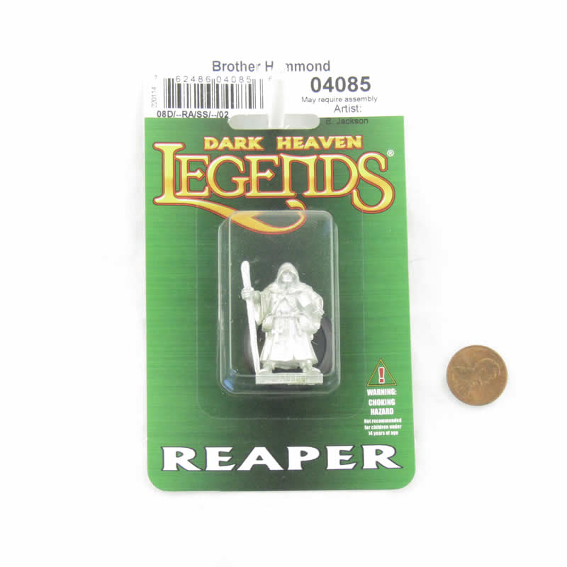 RPR04085 Human Monk Brother Hammond Miniature 25mm Heroic Scale Figure Dark Heaven Legends Reaper Miniatures 2nd Image