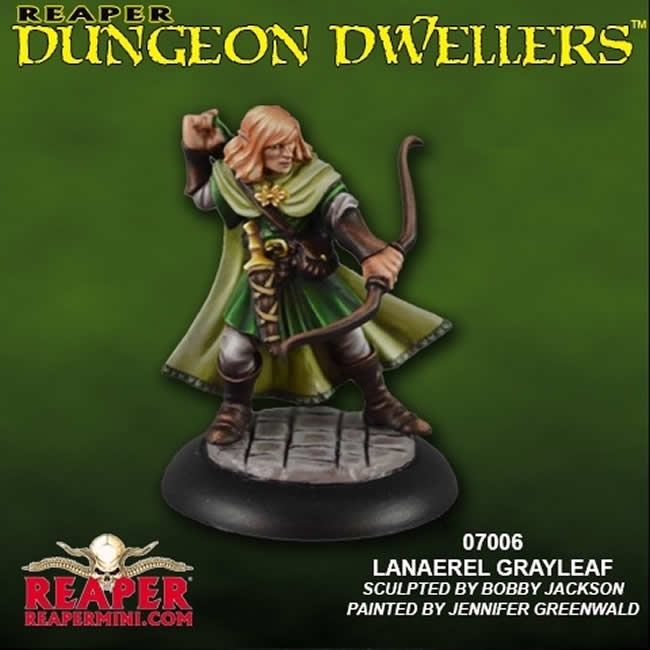 RPR07006 Lanaerel Grayleaf Elf Ranger Miniature 25mm Heroic Scale Main Image