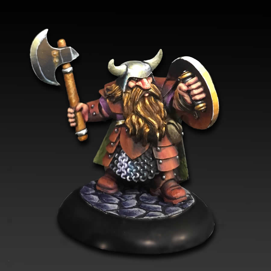 RPR07011 Borin Ironbrow Dwarf Adventurer Miniature 25mm Heroic Scale Dungeon Dwellers 4th Image