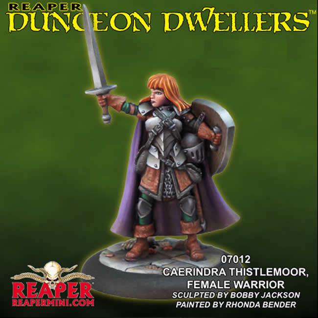 RPR07012 Caerindra Thistlemoor Warrior Miniature 25mm Heroic Scale Dungeon Dwellers 3rd Image