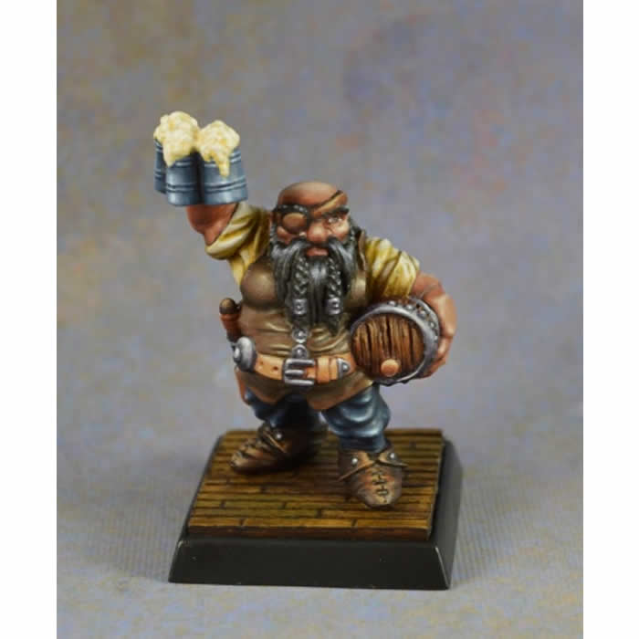 RPR07015 Jalark Leadbarrels Dwarf Brewmaster Miniature 25mm Heroic Scale Main Image