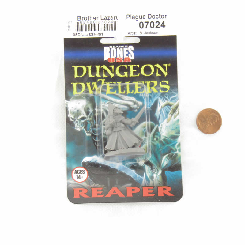 RPR07024 Brother Lazarus Plague Doctor Miniature 25mm Heroic Scale Figure Dungeon Dwellers 2nd Image